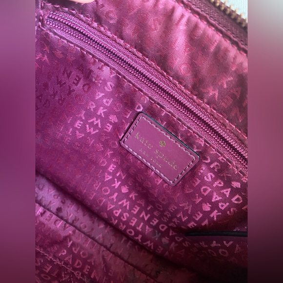 Kate Spade Burgundy and Gold “Sawyer Street Declan” Purse - Picture 9 of 10